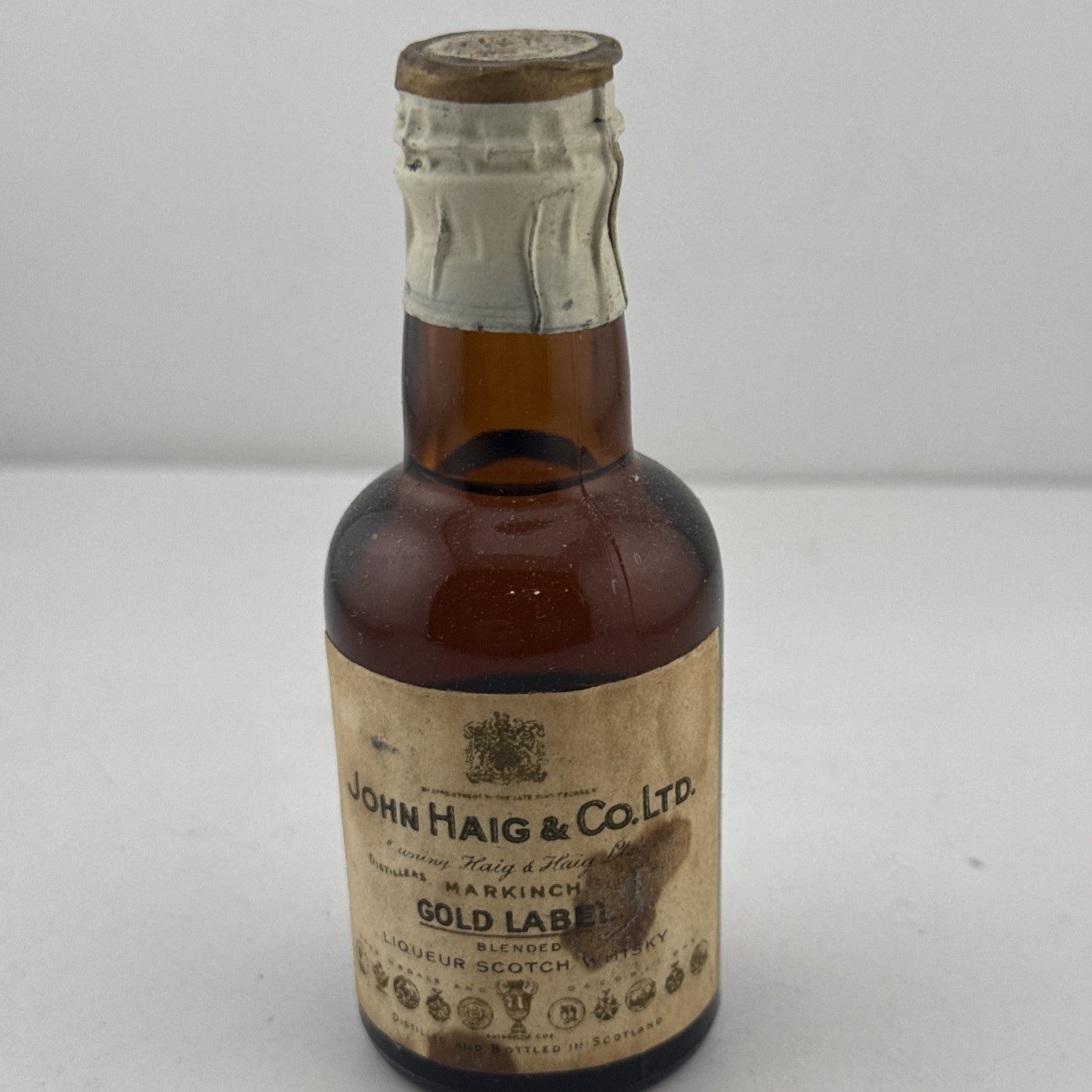 1940s/50s Haig Gold Label Liqueur Scotch Whisky Miniature Full