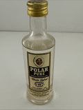 Vintage Polar Pure White Label Rum Miniature German Spirit Bottle