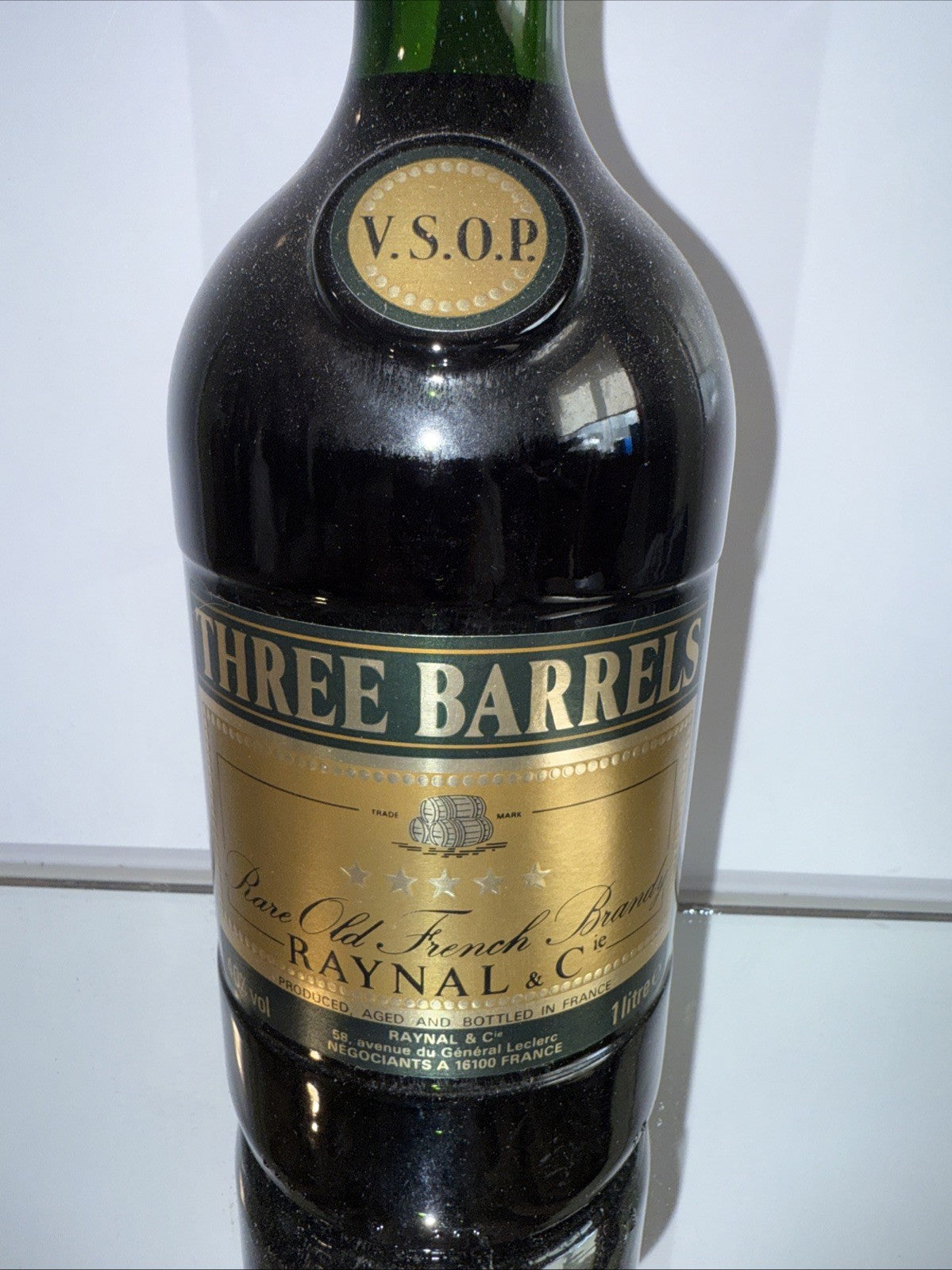 Three Barrels 5 star cognac VSOP 100cl Abv 38%