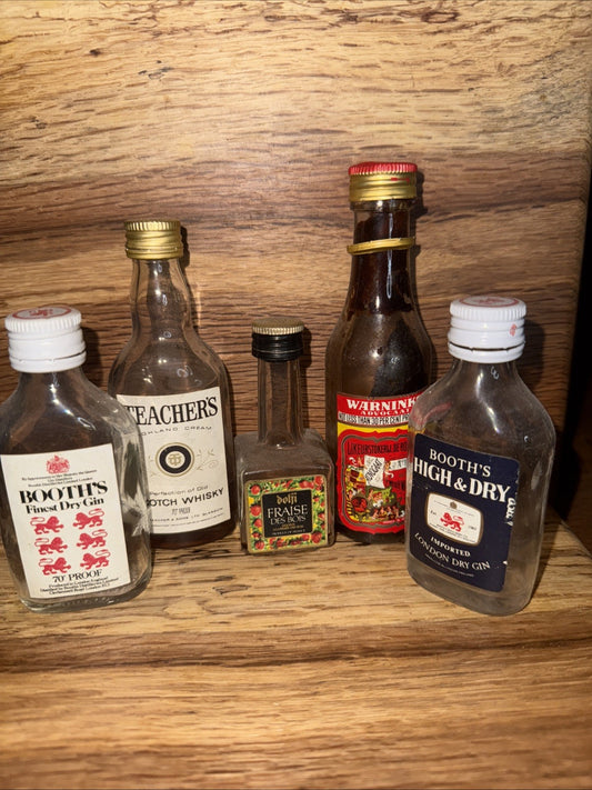 Group Of Empty Or Nearly Empty Miniatures Vintage