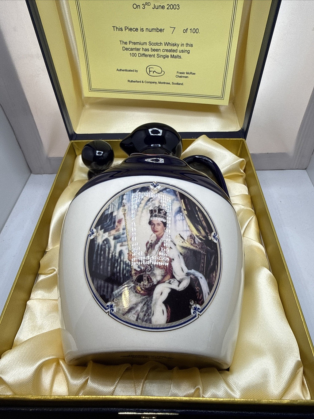 Rutherford's Coronation 50th Decanter — No.7/100 — Full Sealed