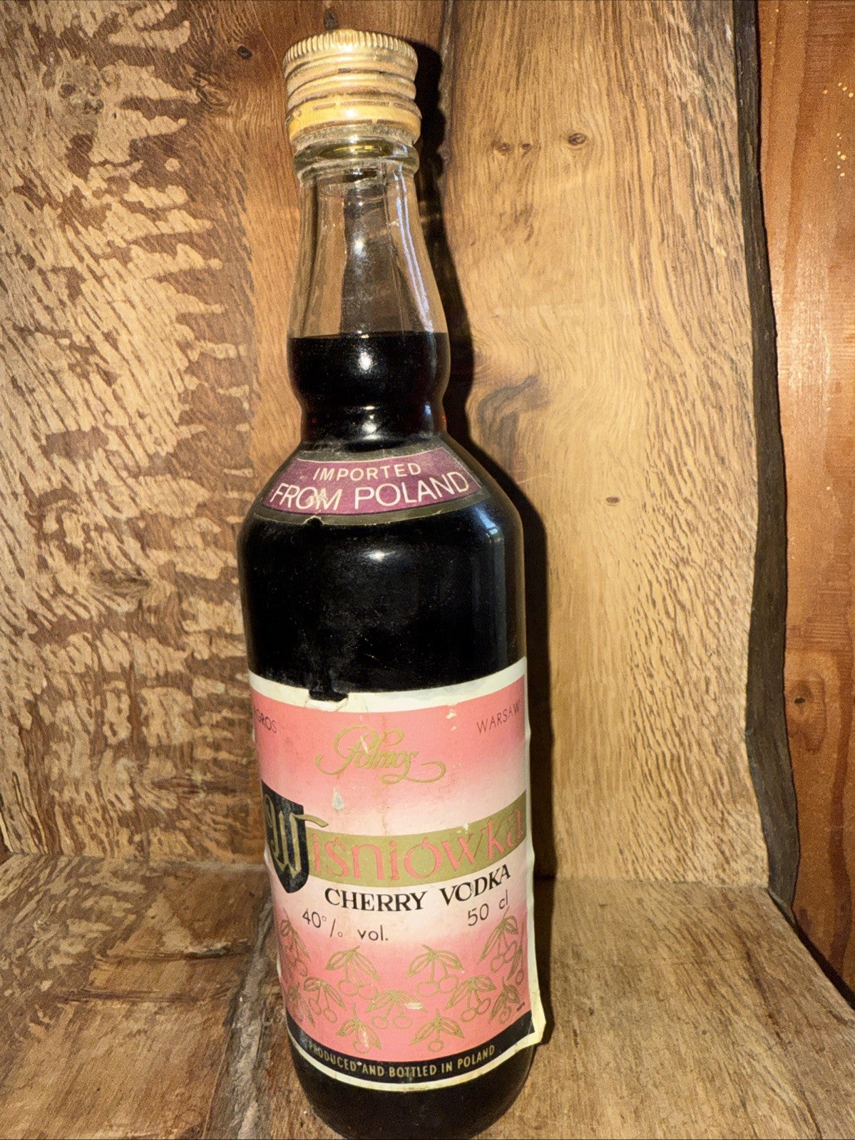 Old Wisniowka Cherry Vodka Imported from Poland 50 cl bottled 1980s