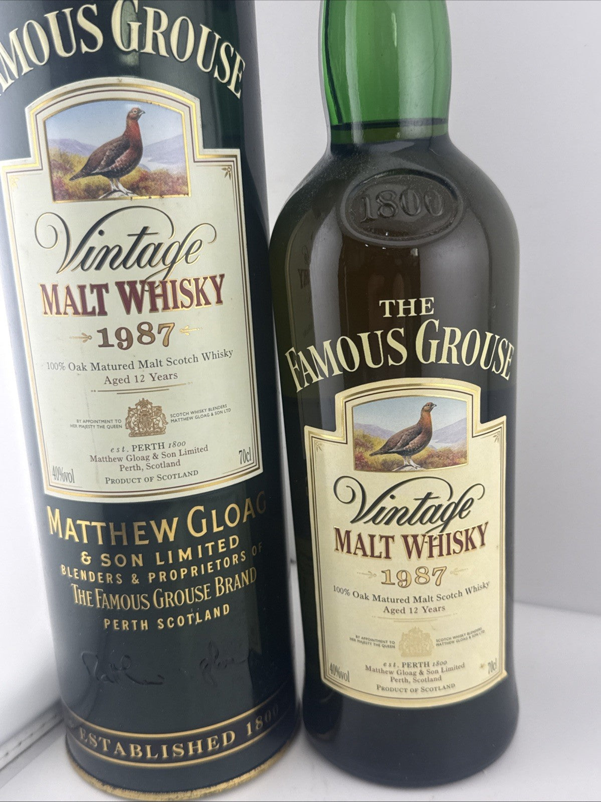 Famous Grouse Vintage Malt 1987 12 Year Old 70cl With Tube