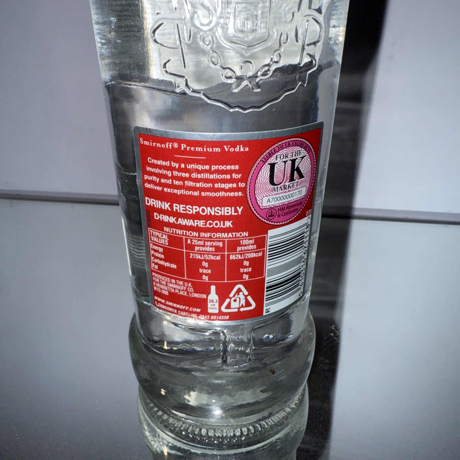 Smirnoff  Triple Distilled 21 Vodka 70 cl