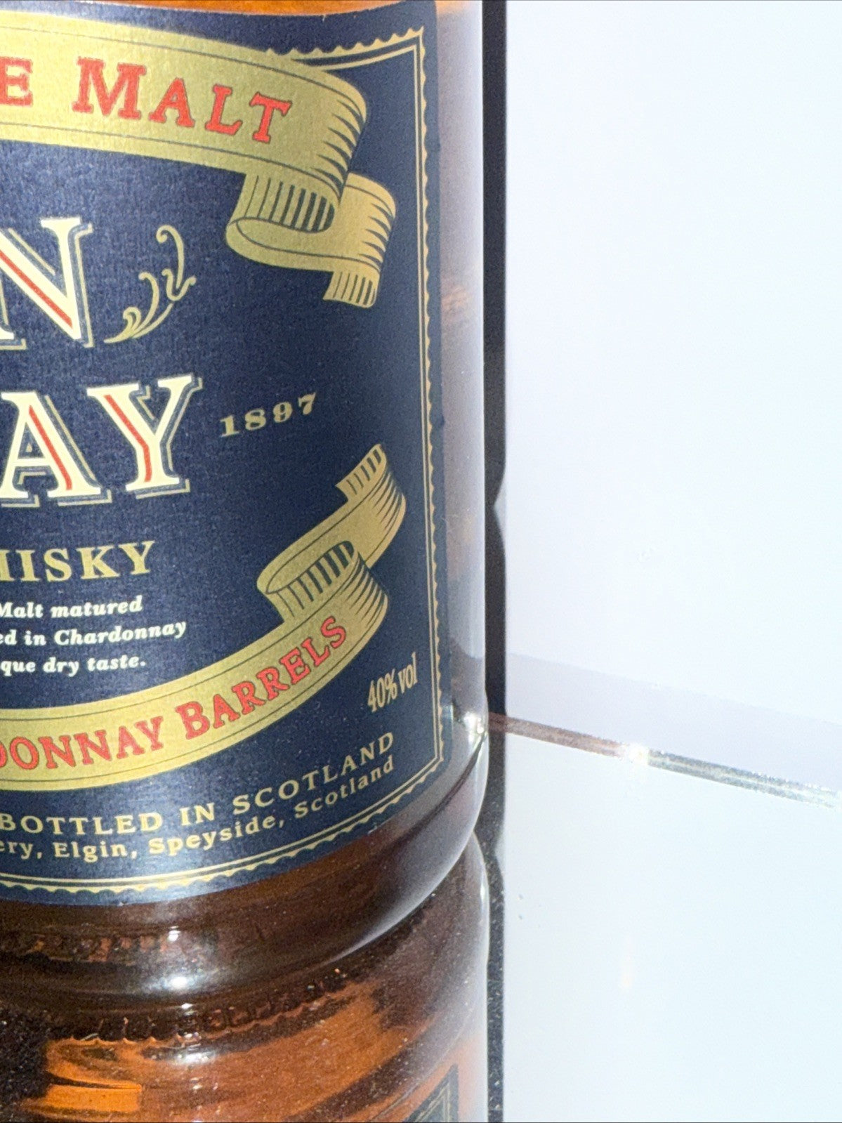 Glen Moray 12 Year Old Single Malt Scotch Whisky 1990s Bottle 1L