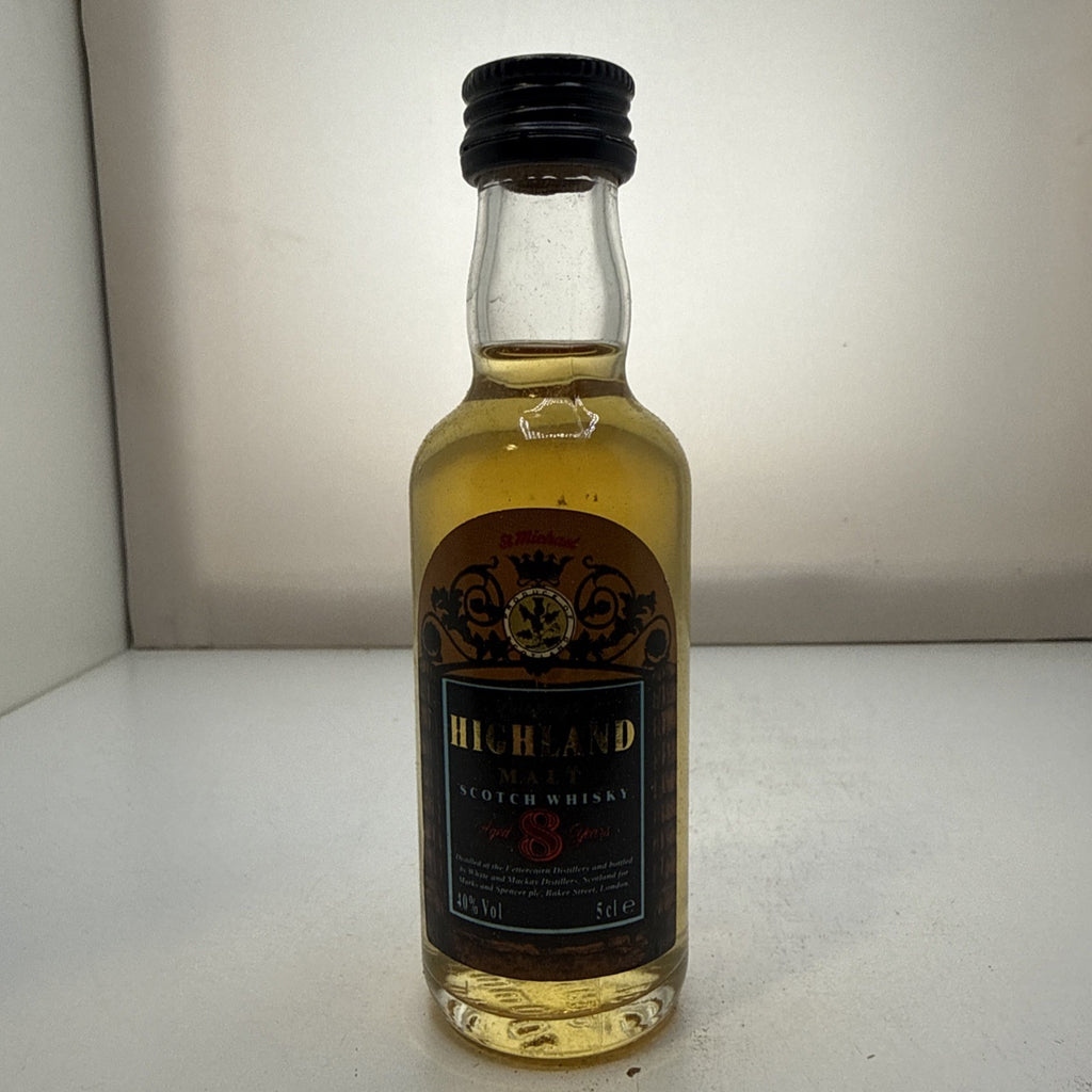 St Michael 8yo Highland Malt — 5cl Whisky Miniature — Marks & Spencer