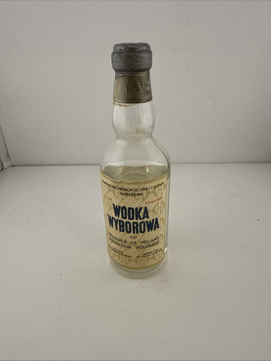 Vintage Wyborowa Vodka Sample Miniature 45% Poland Warsaw Export Mini