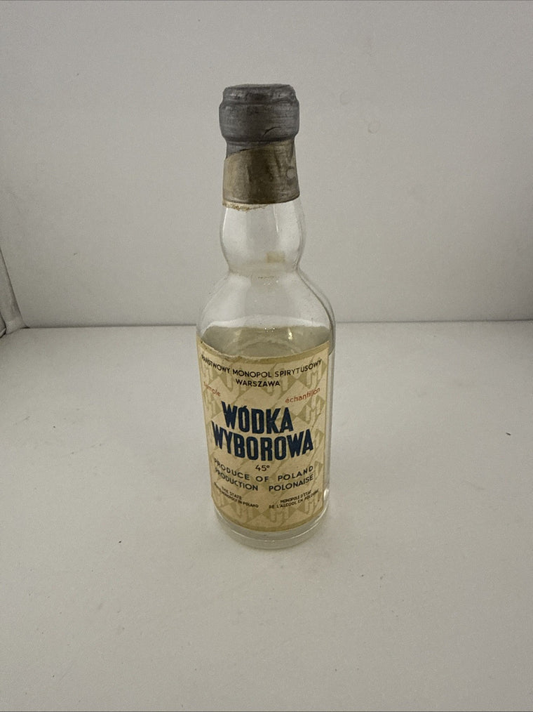 Vintage Wyborowa Vodka Sample Miniature 45% Poland Warsaw Export Mini