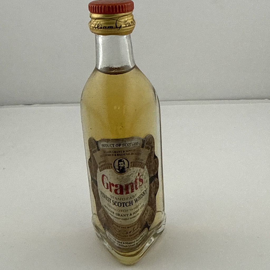 Vintage Grant’s Stand Fast Scotch Whisky Miniature 1960s 70s 5cl