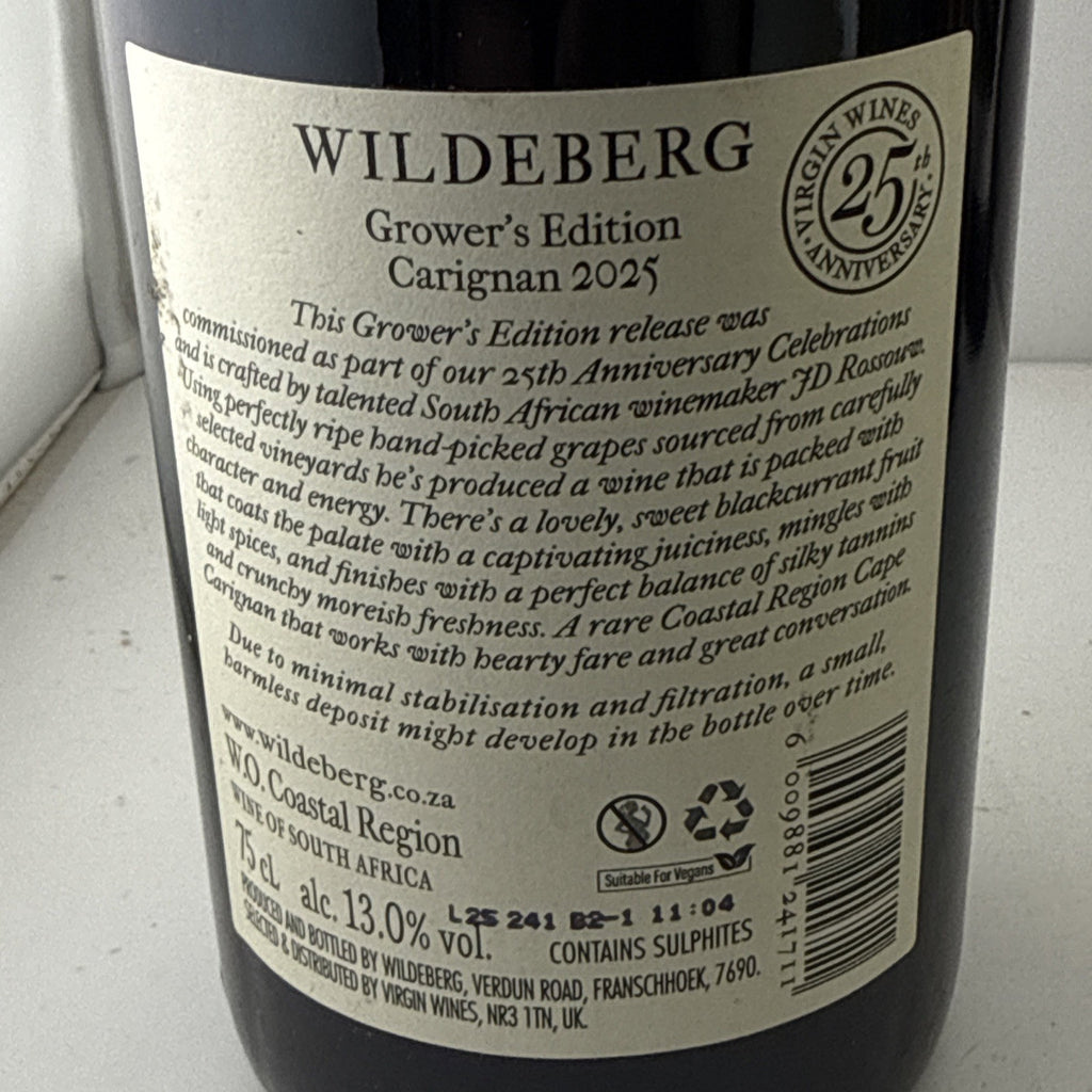 Wildeberg Grower’s Edition Carignan 2025 Red Wine 75cl