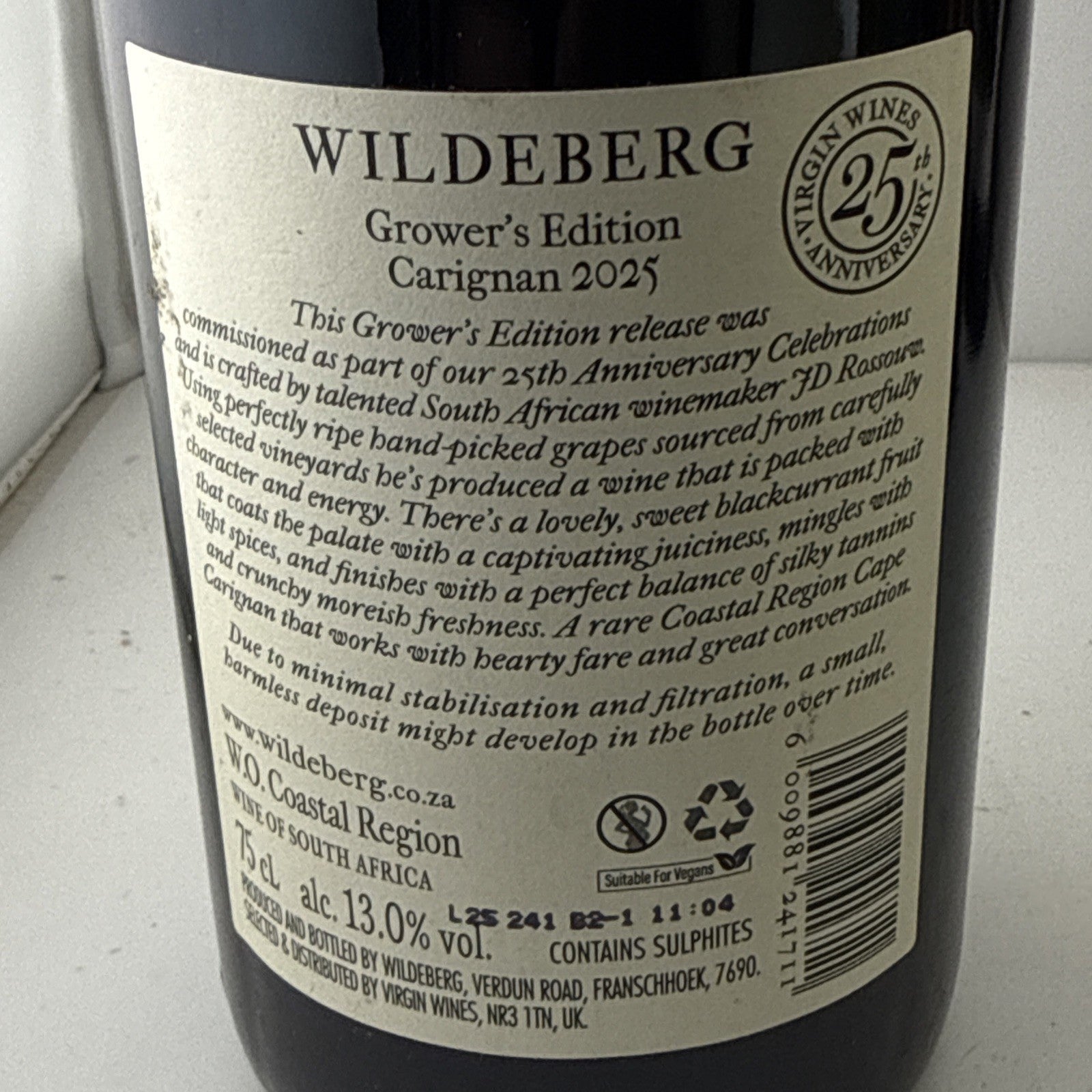 Wildeberg Grower’s Edition Carignan 2025 Red Wine 75cl