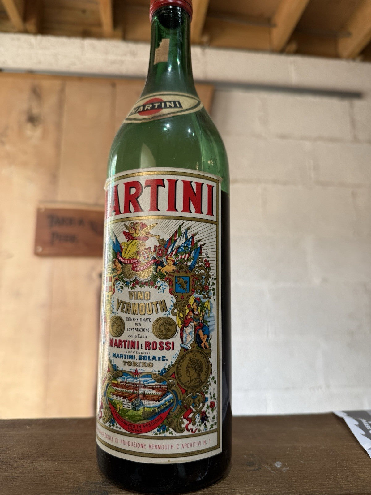 Martini Rosso Vermouth 1970s bottled low level but unopened