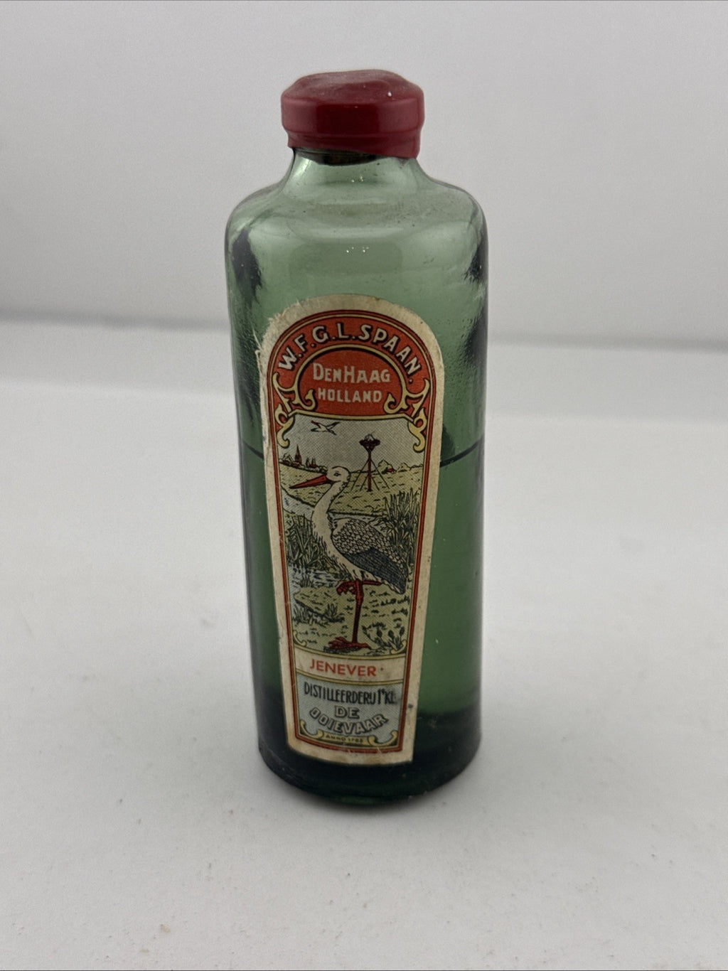 Vintage W.F.G.L. Spaan De Ooievaar Jenever Miniature Holland Full
