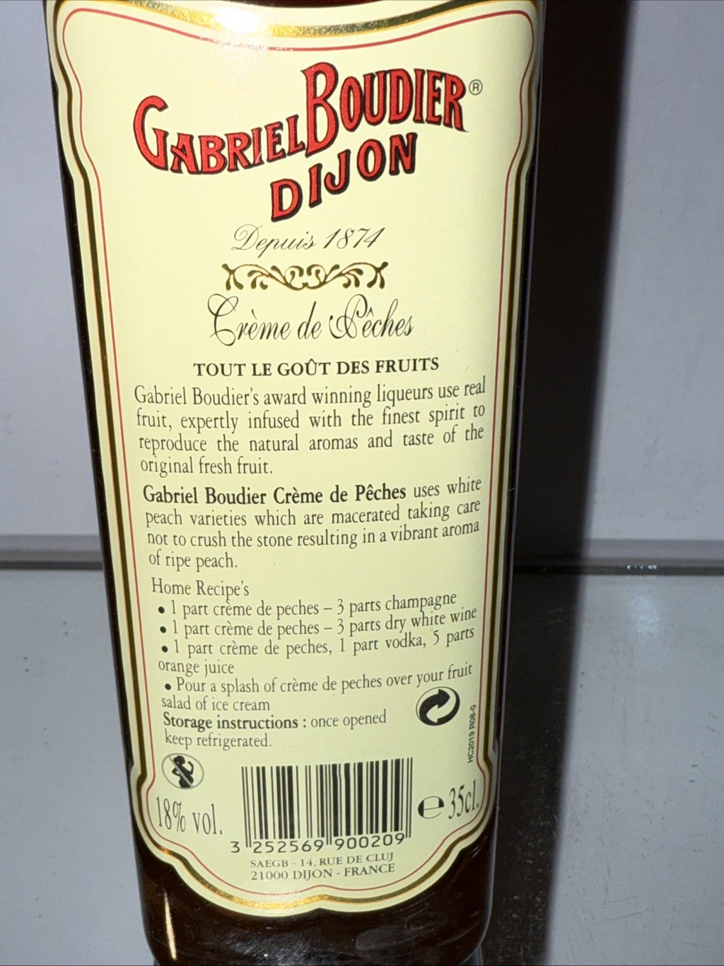 Creme De Peches Gabriel Boudier 35cl