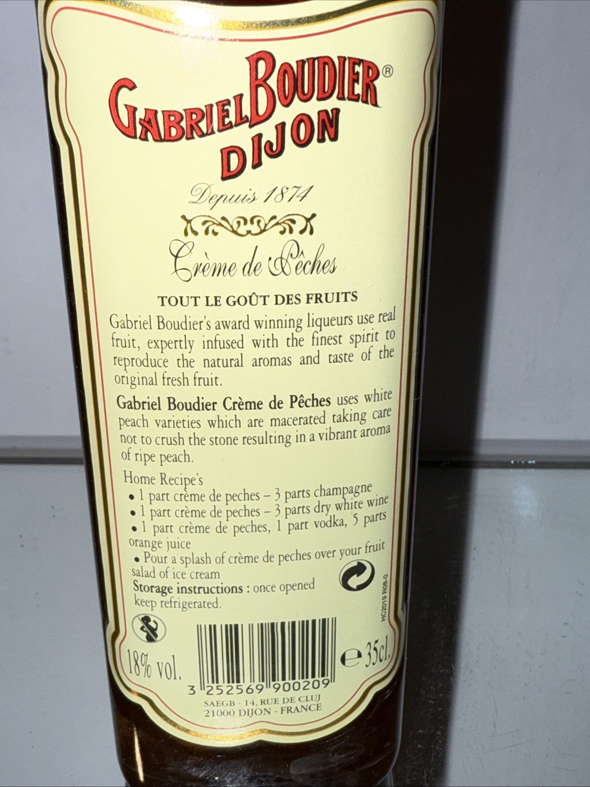 Creme De Peches Gabriel Boudier 35cl