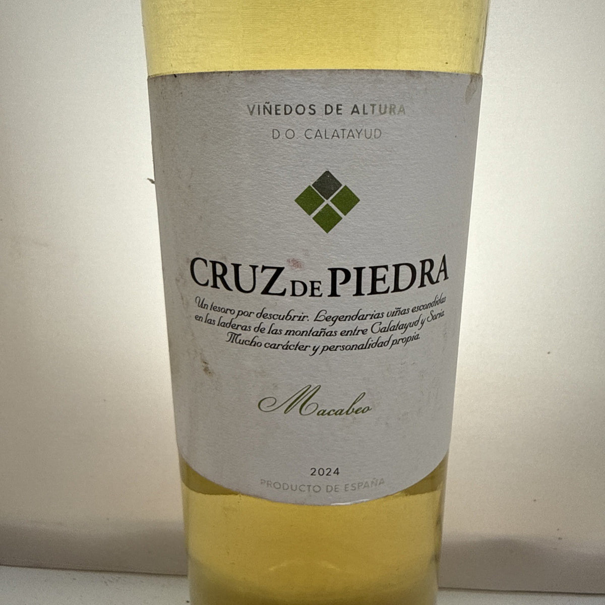 Cruz de Piedra Macabeo 2024 · Calatayud Spain · 75cl · Crisp Dry White