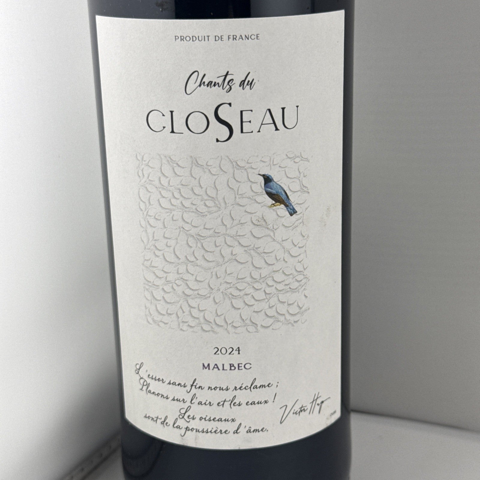 Chants du Closeau Malbec 2024 French Red Wine 75cl