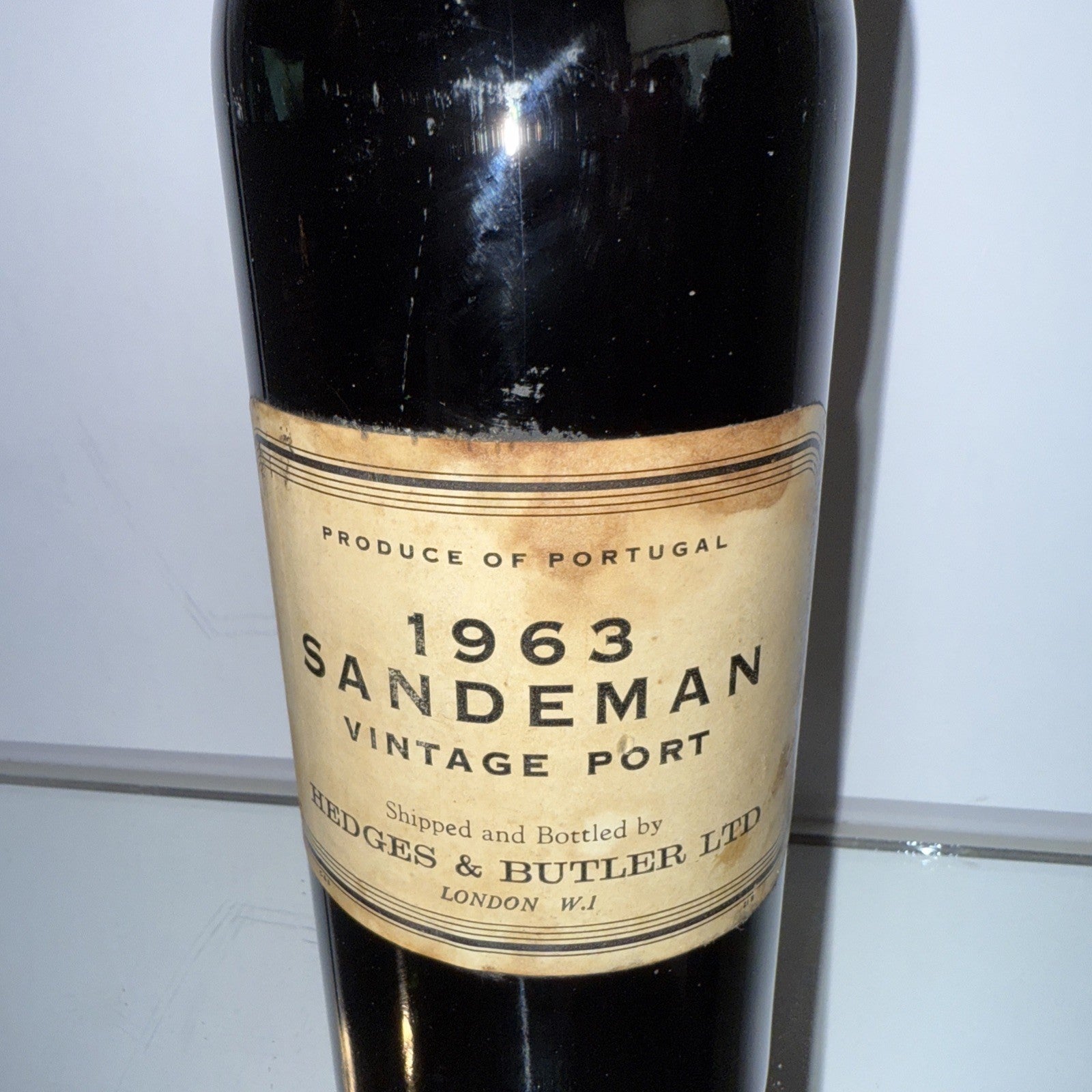 Sandemans 1963 vintage port Shipped By Hedges And Butler
