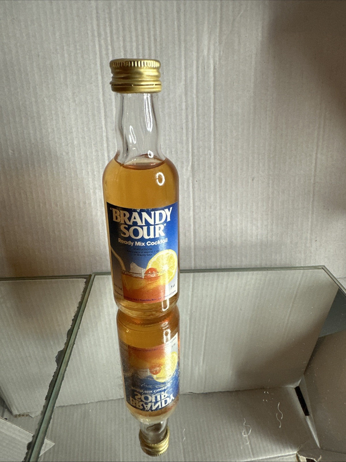 Brandy Sour" Ready Mix Cocktail Miniature Full