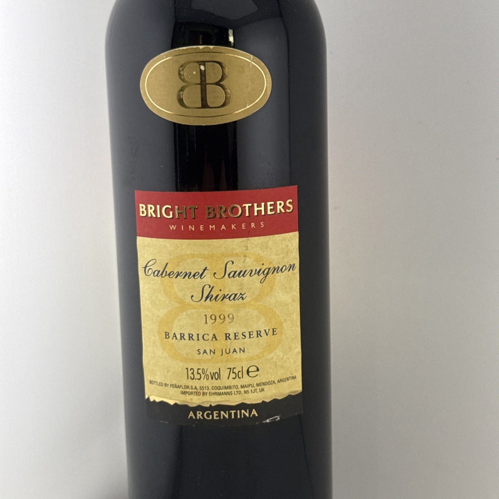 1999 Bright Brothers Cabernet Shiraz Argentina Red Wine 75cl