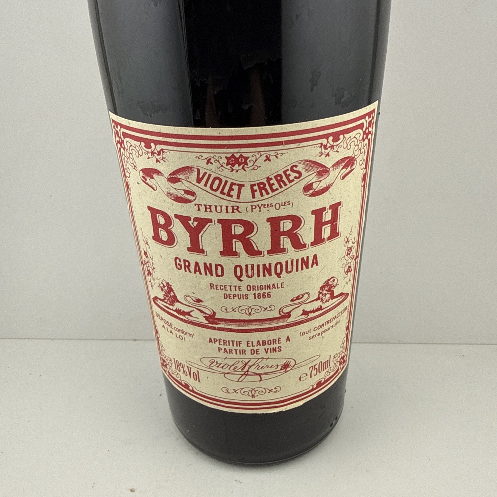 Byrrh Grand Quinquina Aperitif 75cl France c.1980s