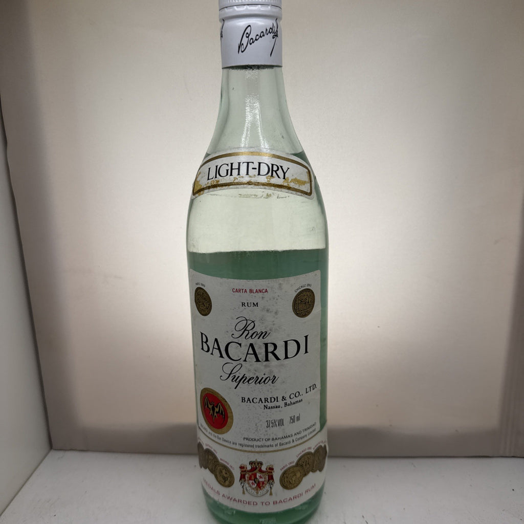Nassau-era Bacardi. Pre-1990s. Classic white rum. Sealed. Collectible label.
