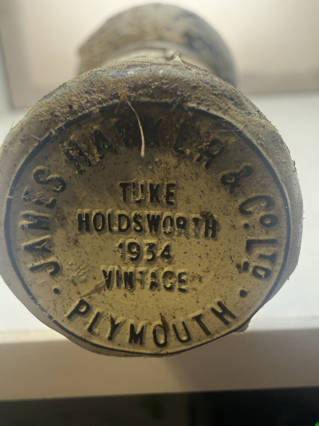 ½ Bottle — Tuke Holdsworth 1934 — James Hawker Plymouth — 92yo — Rare Port