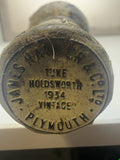 ½ Bottle — Tuke Holdsworth 1934 — James Hawker Plymouth — 92yo — Rare Port