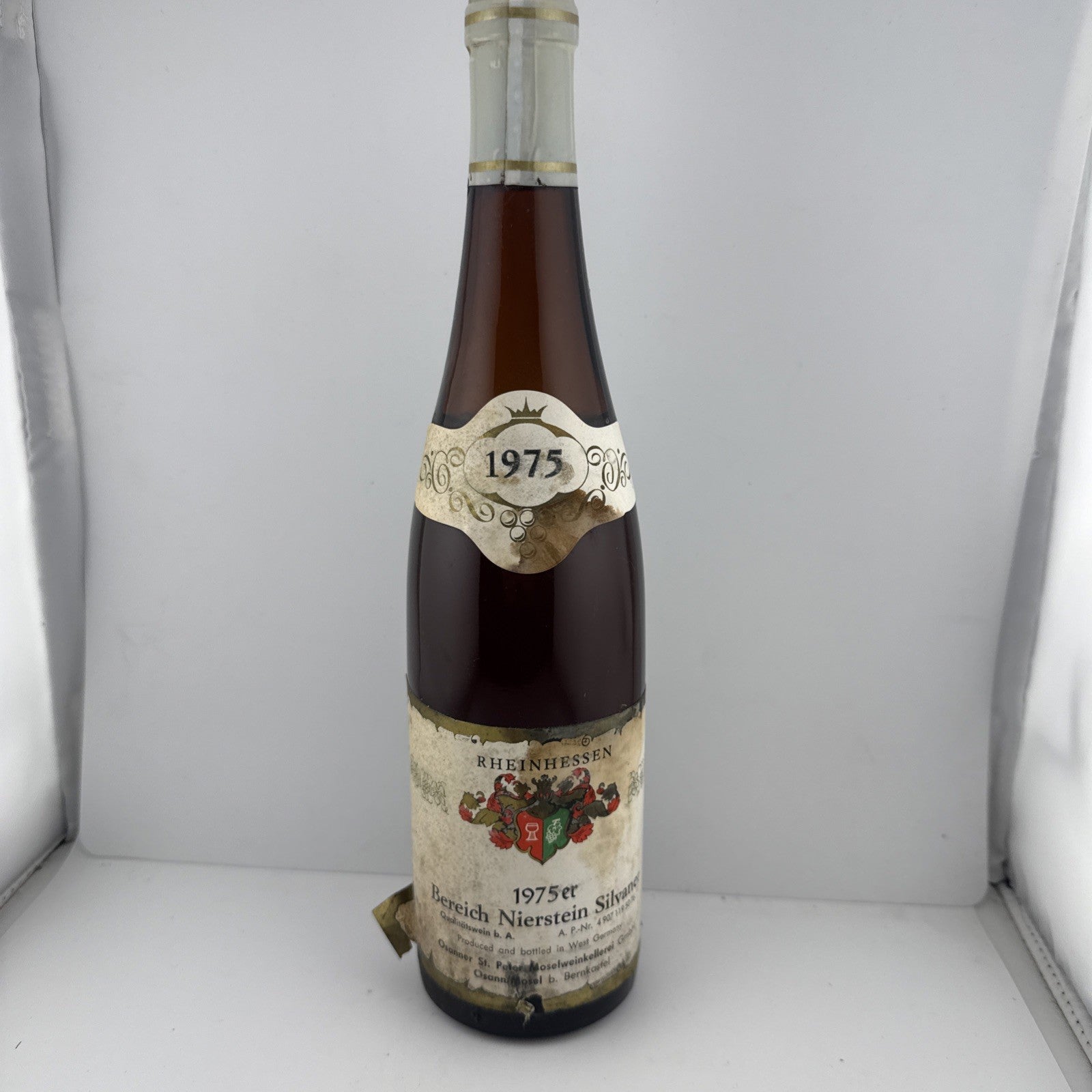 1975 Nierstein Silvaner – Rheinhessen, West Germany Poor Labels But Well Kept