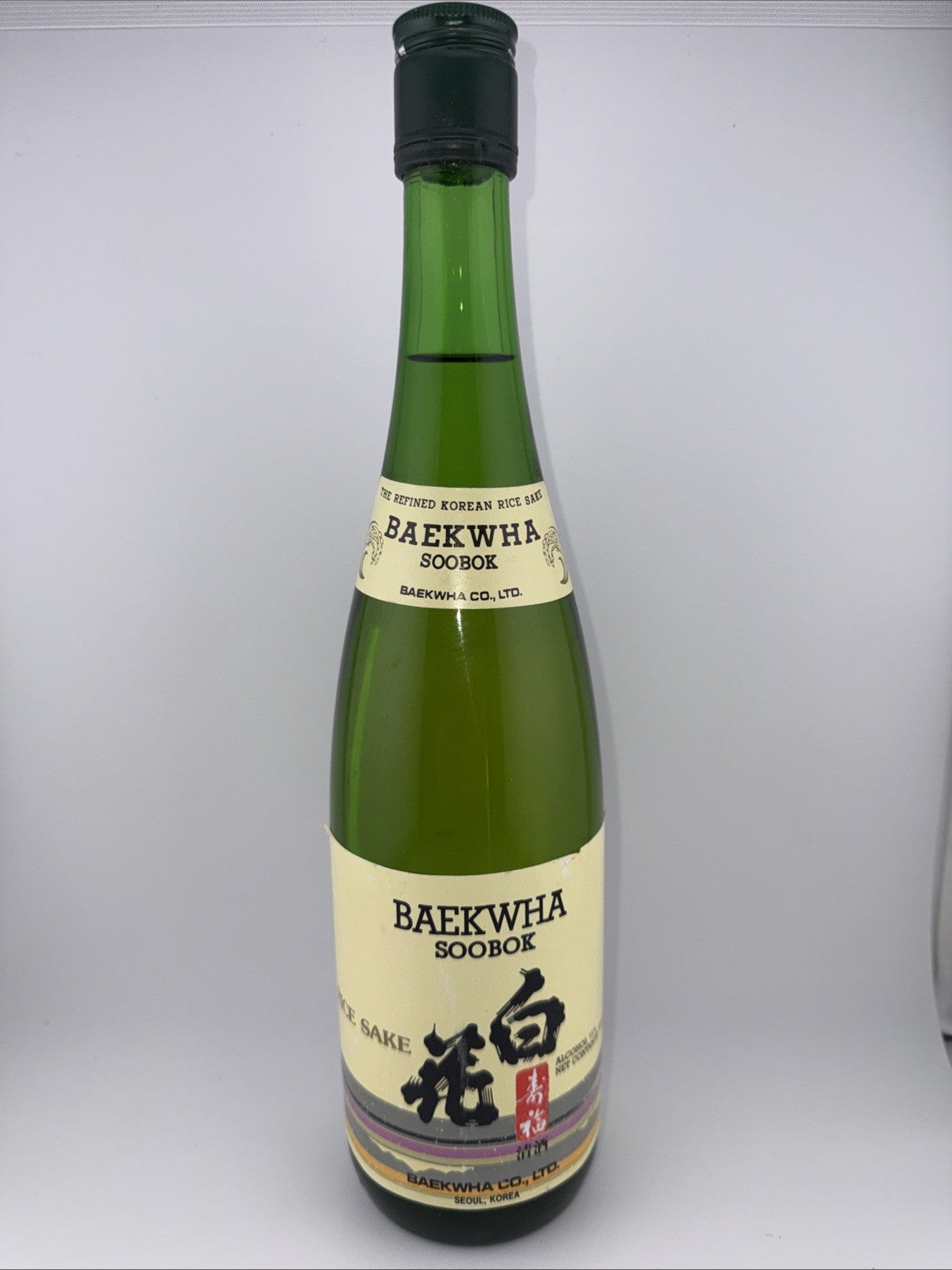 Baekwha Soobok Rice Sake Korean