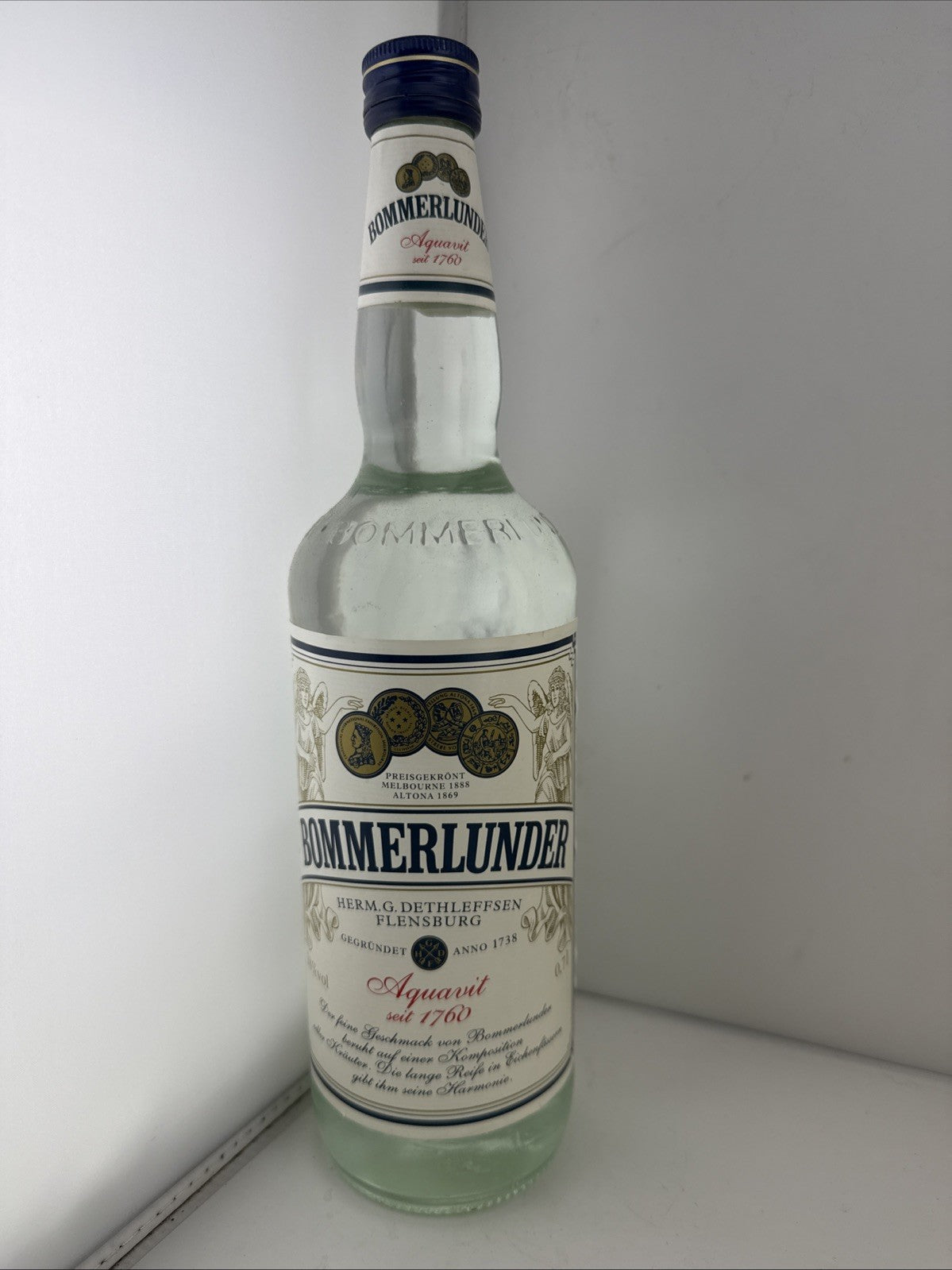 Bommerlunder Aquavit 70cl 38% Vol German Caraway Spirit Flensburg