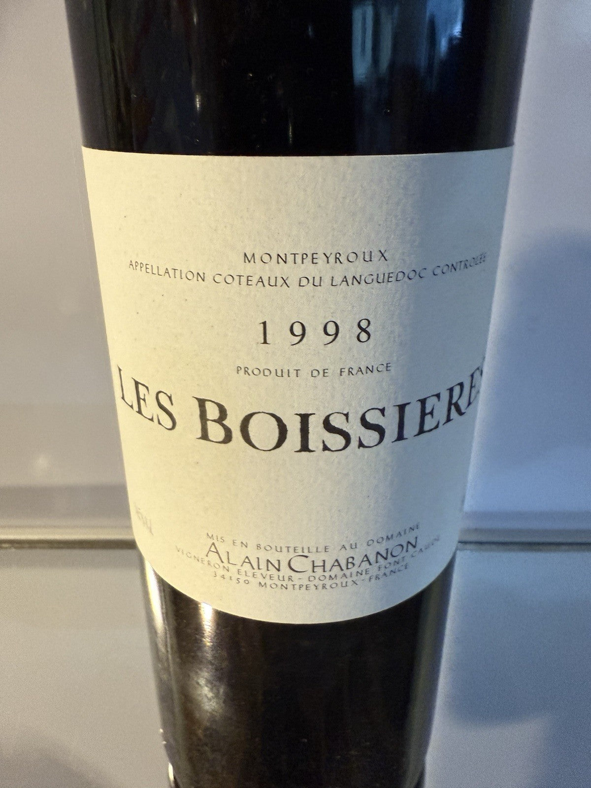 1998 Domaine Alain Chabanon Les Boissières Coteaux du Languedoc (750ml)