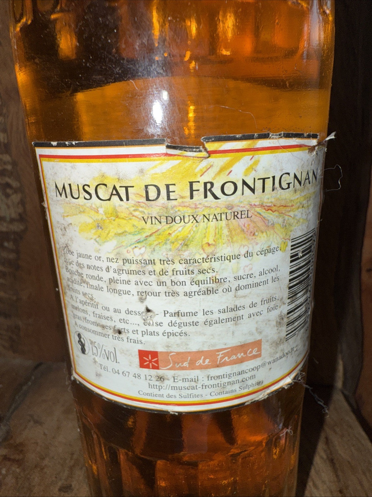 Muscat de frontignan Sweet desert wine Vintage