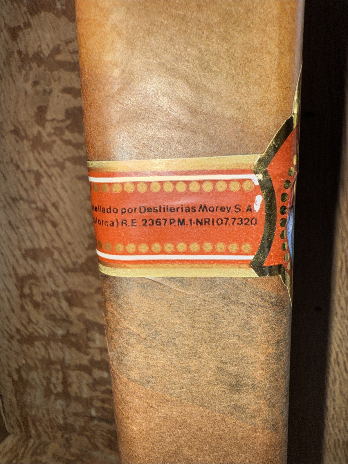 Mallorcan Cueva Del Drac Brandy in Cigar Like Bottle 440 cc 37% ABV