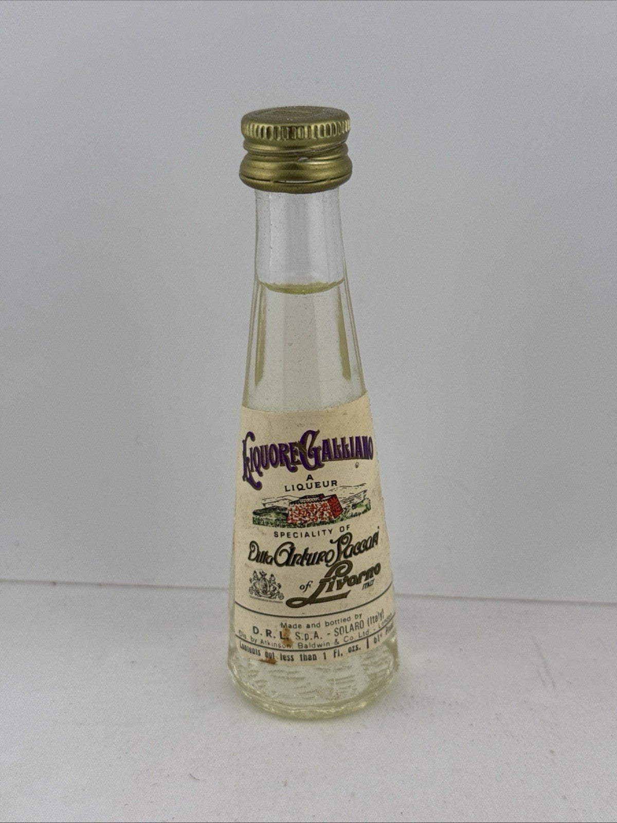 “Galliano Liquore Miniature c1960s Italian Herbal Liqueur”