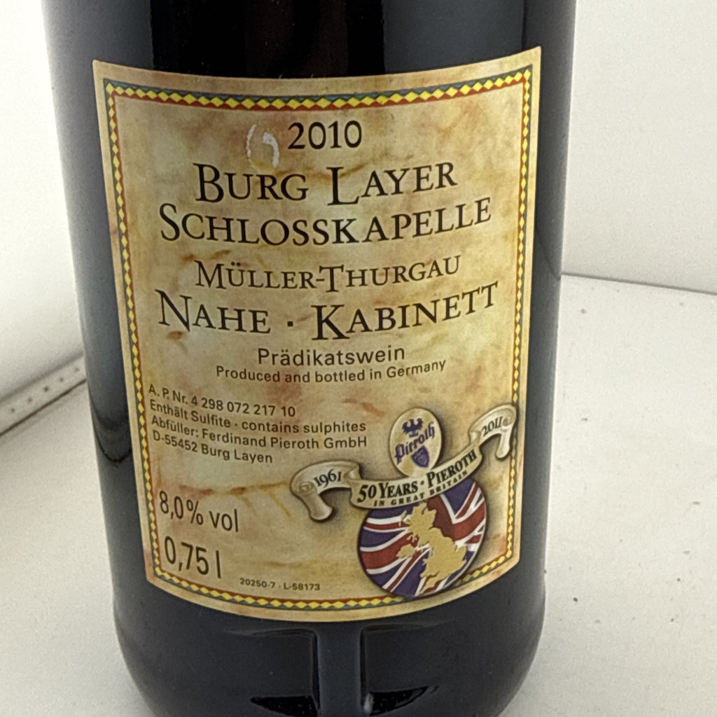 Pieroth Burg Layer Schlosskapelle Müller-Thurgau Kabinett 2010 75cl