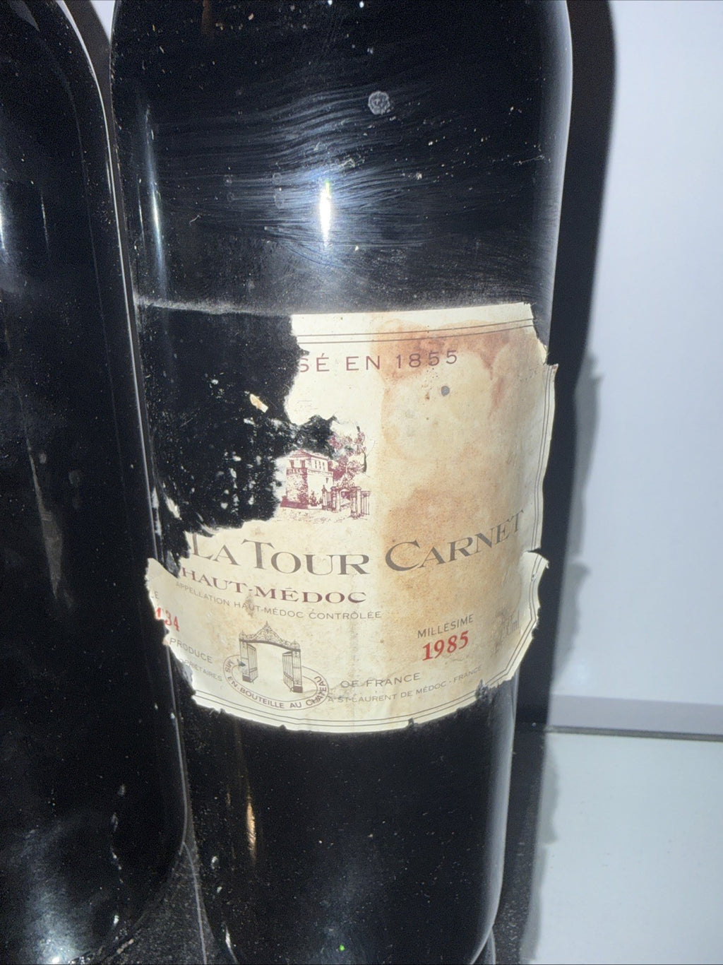 Château La Tour Carnet 1985 Haut Medoc No Labels Cellar Stored