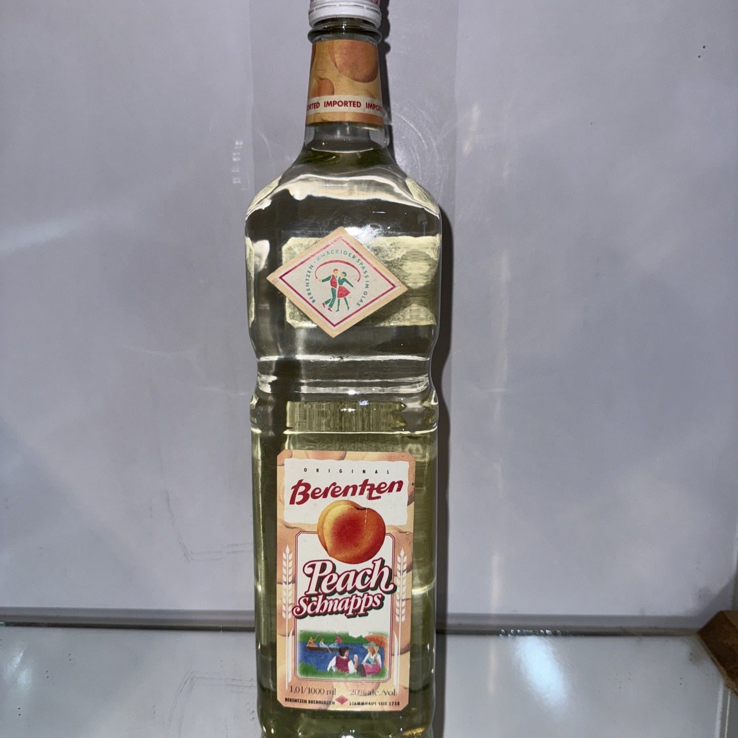 Berentzen Peach Schnapps 1L 20% Abv Germany