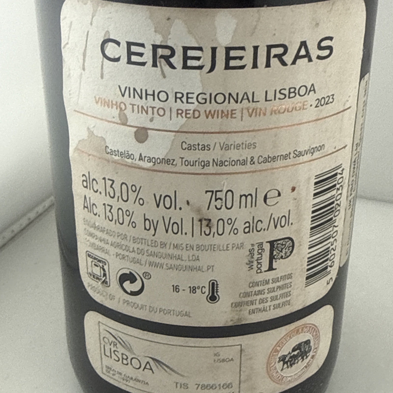 Cerejeiras Tinto 2023 Lisboa Portuguese Red Wine 75cl 13% ABV