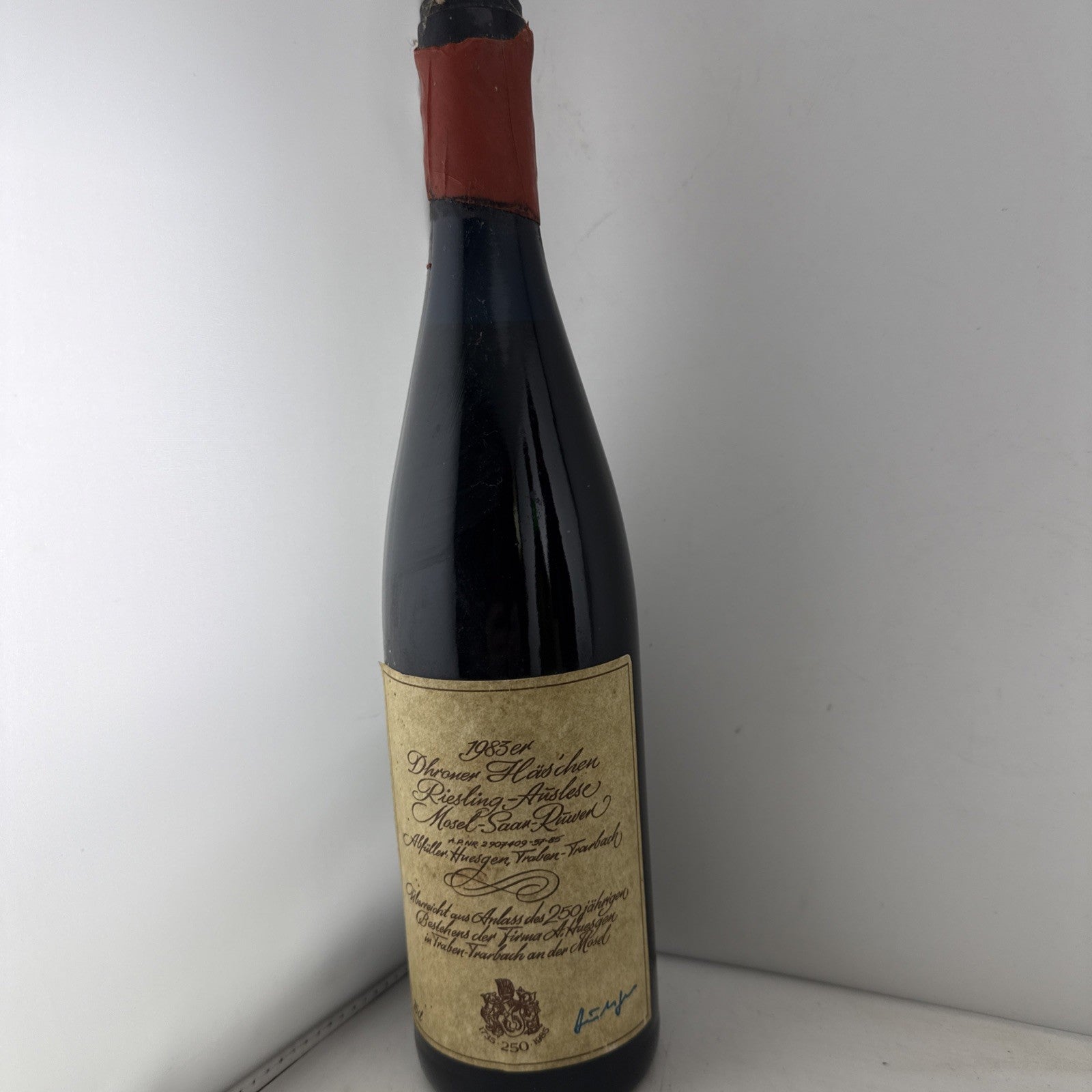 1983 Dhroner Häuschen Riesling Auslese Mosel 75cl – High Shoulder