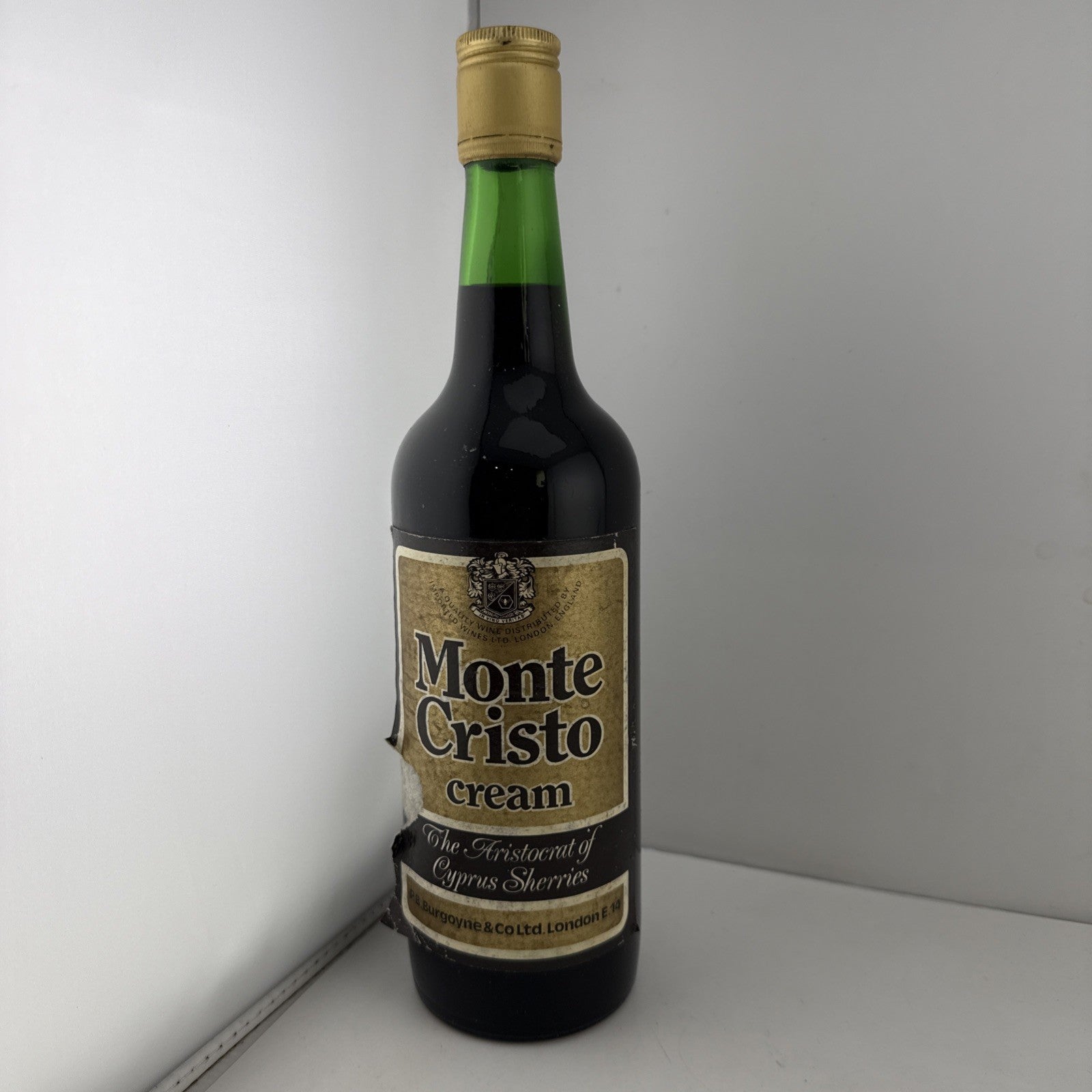 Monte Cristo Cream Cyprus Sherry Vintage 1970s Bottle