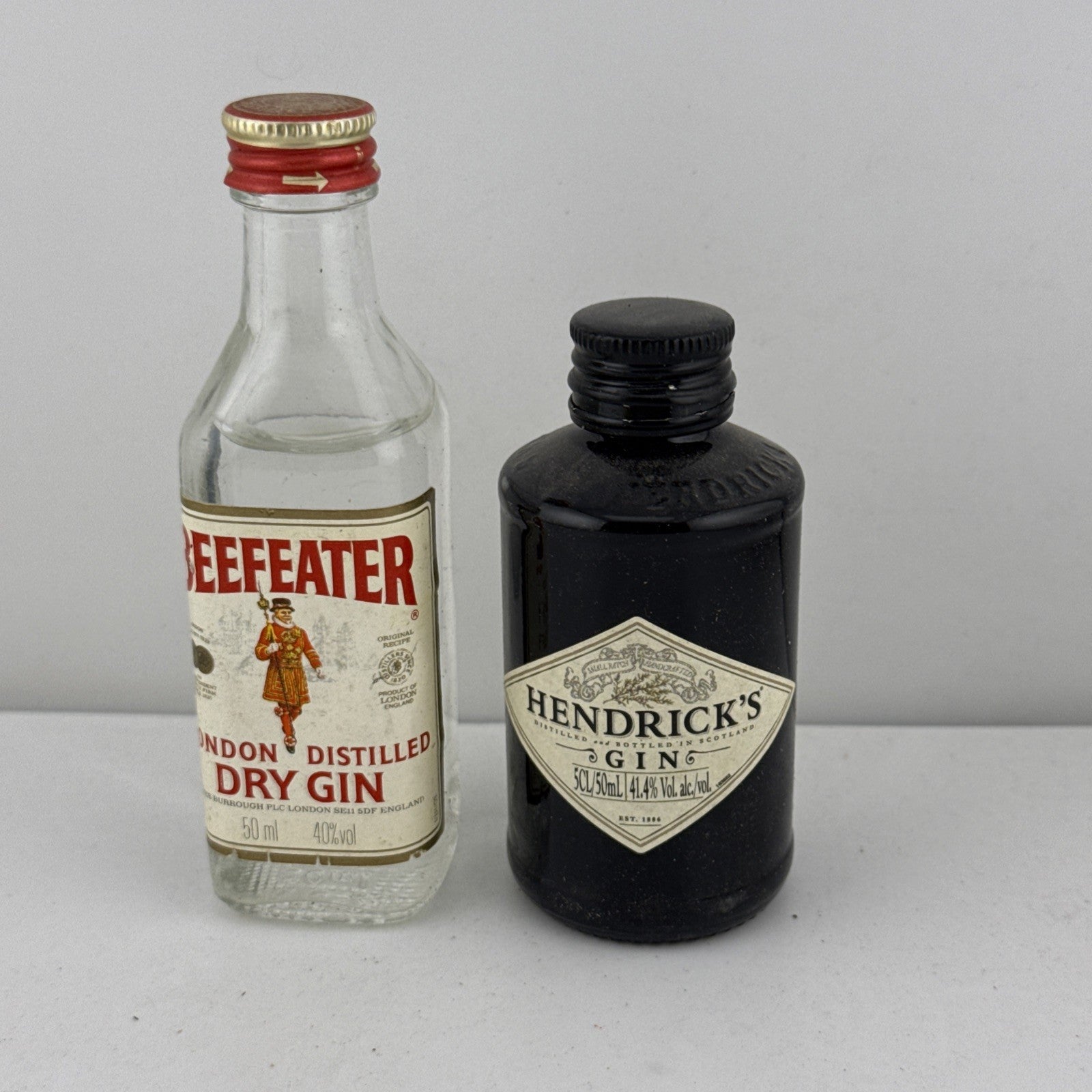 Gin Miniatures Hendrick’s & Beefeater 50ml Bottles