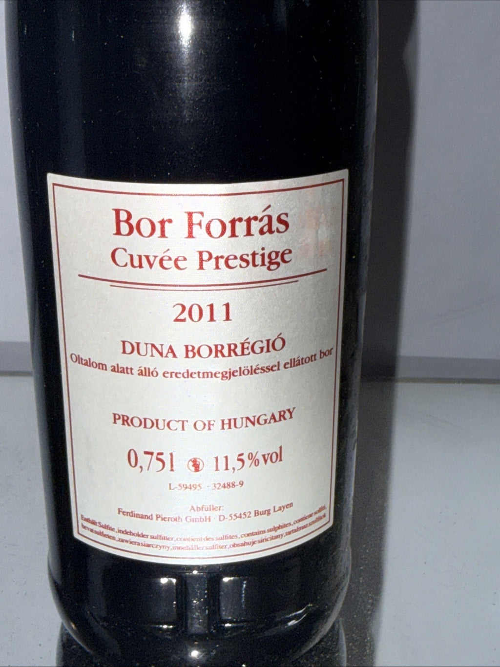Bor Forrás Cuvée Prestige Duna Borrégió 2011 Hungary