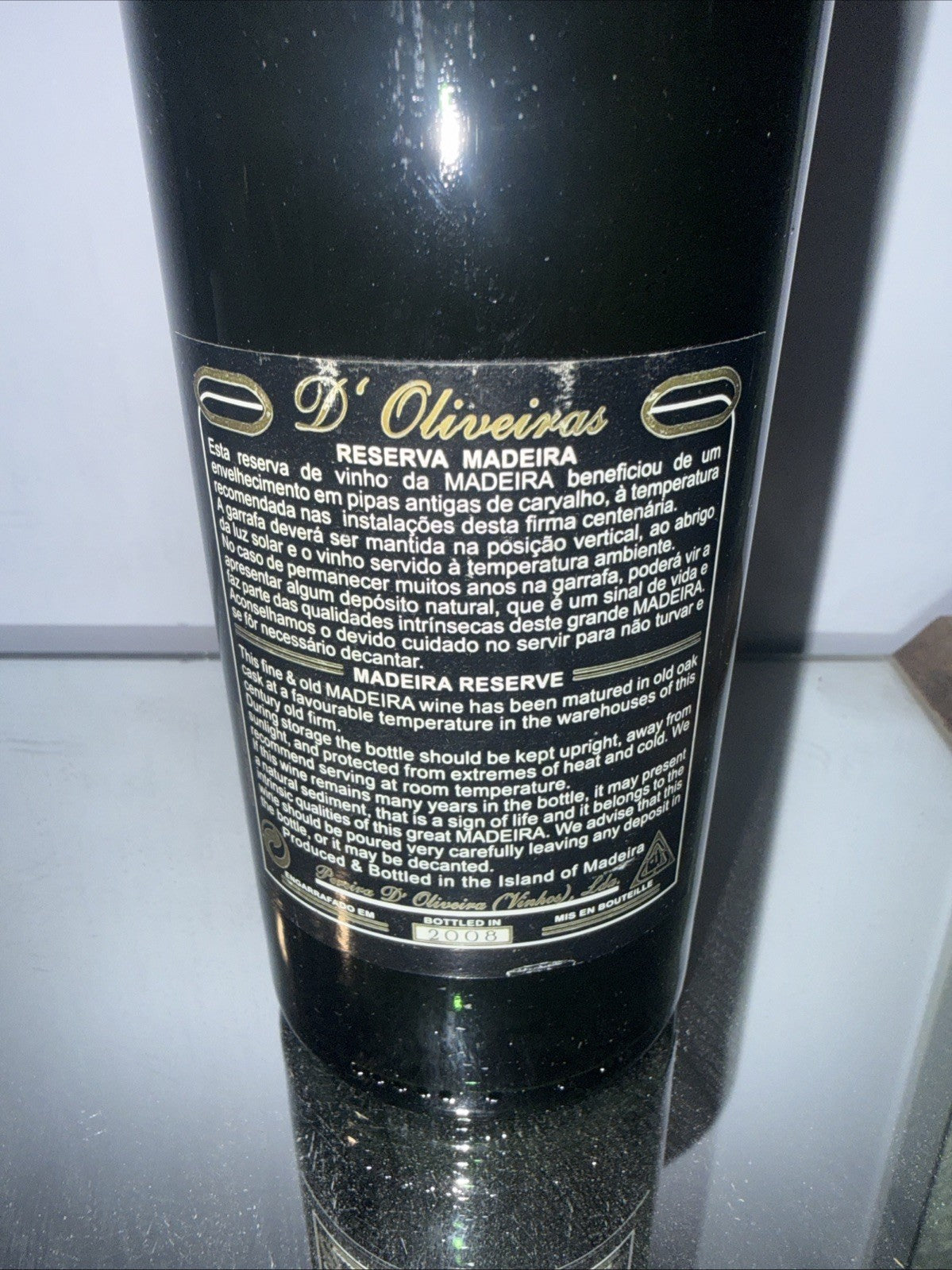 D’Oliveiras Reserva Boal 1922 Madeira Bottled 2008