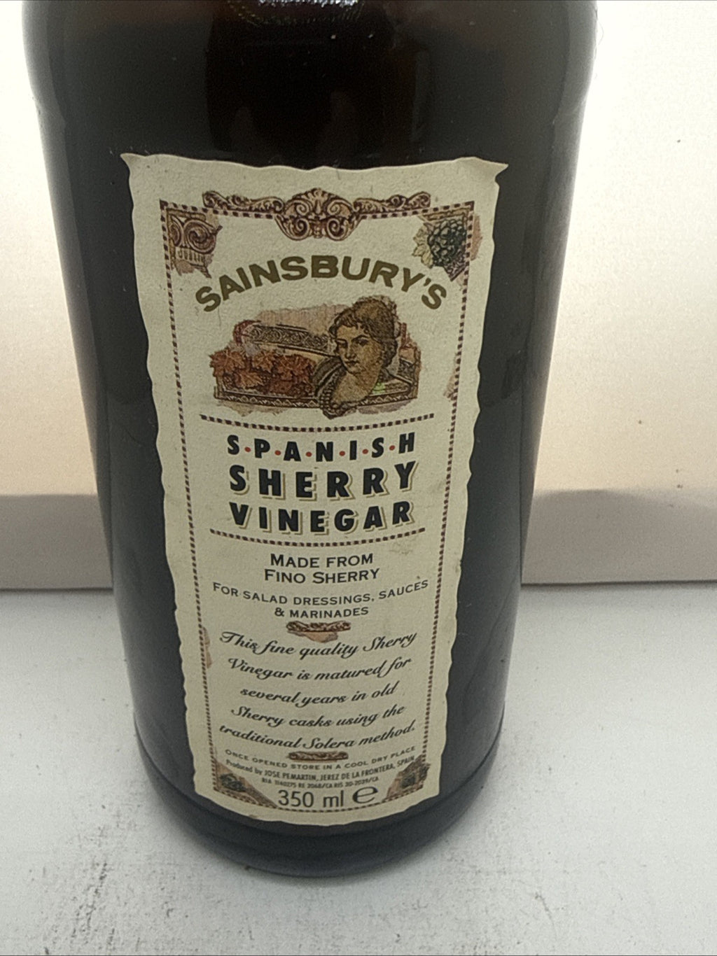 Sainsbury's Spanish Sherry Vinegar — c.1980s–90s — Fino sherry-based —