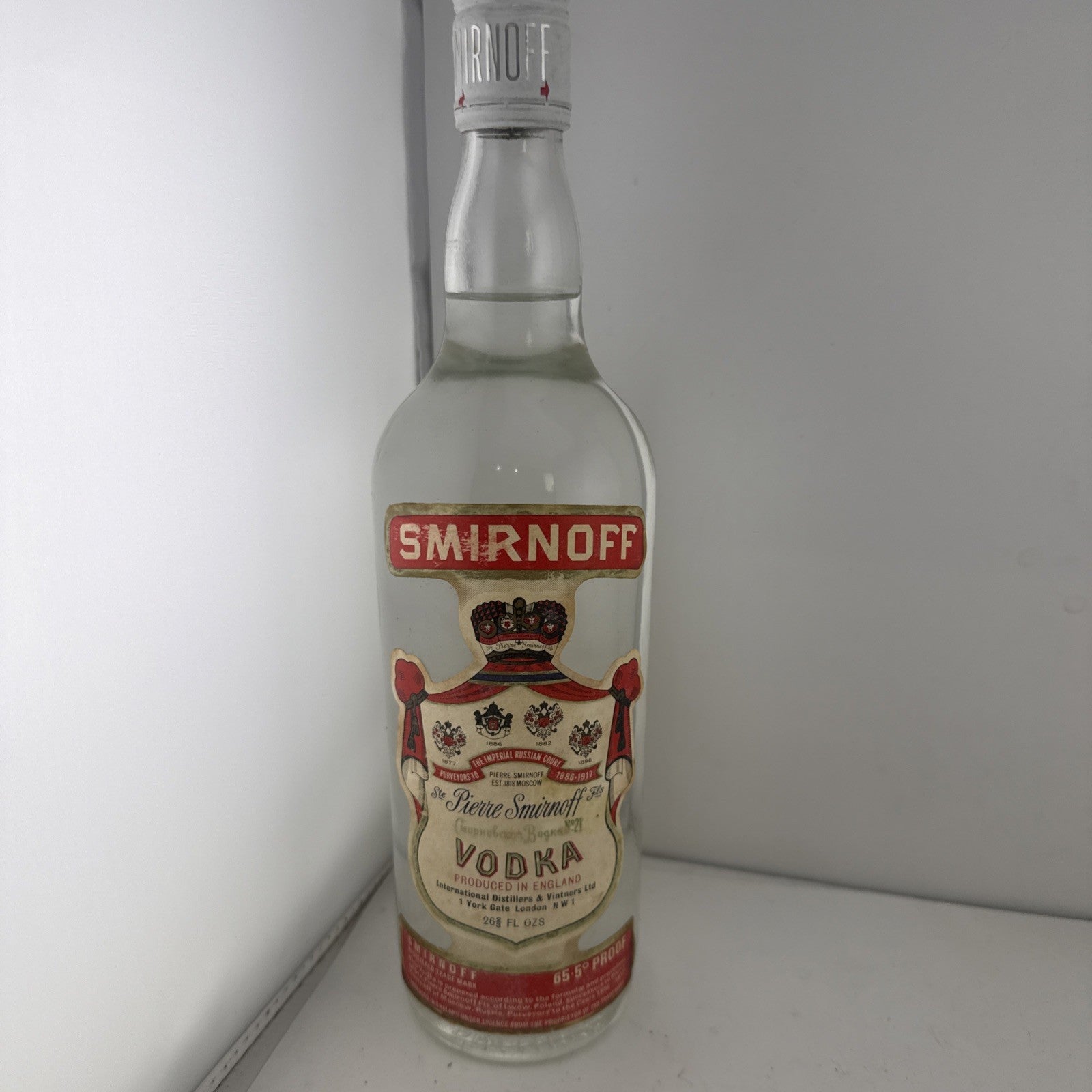Vintage 1960s/70s Smirnoff Vodka Full 26⅔ Fl Oz 65.5 Proof