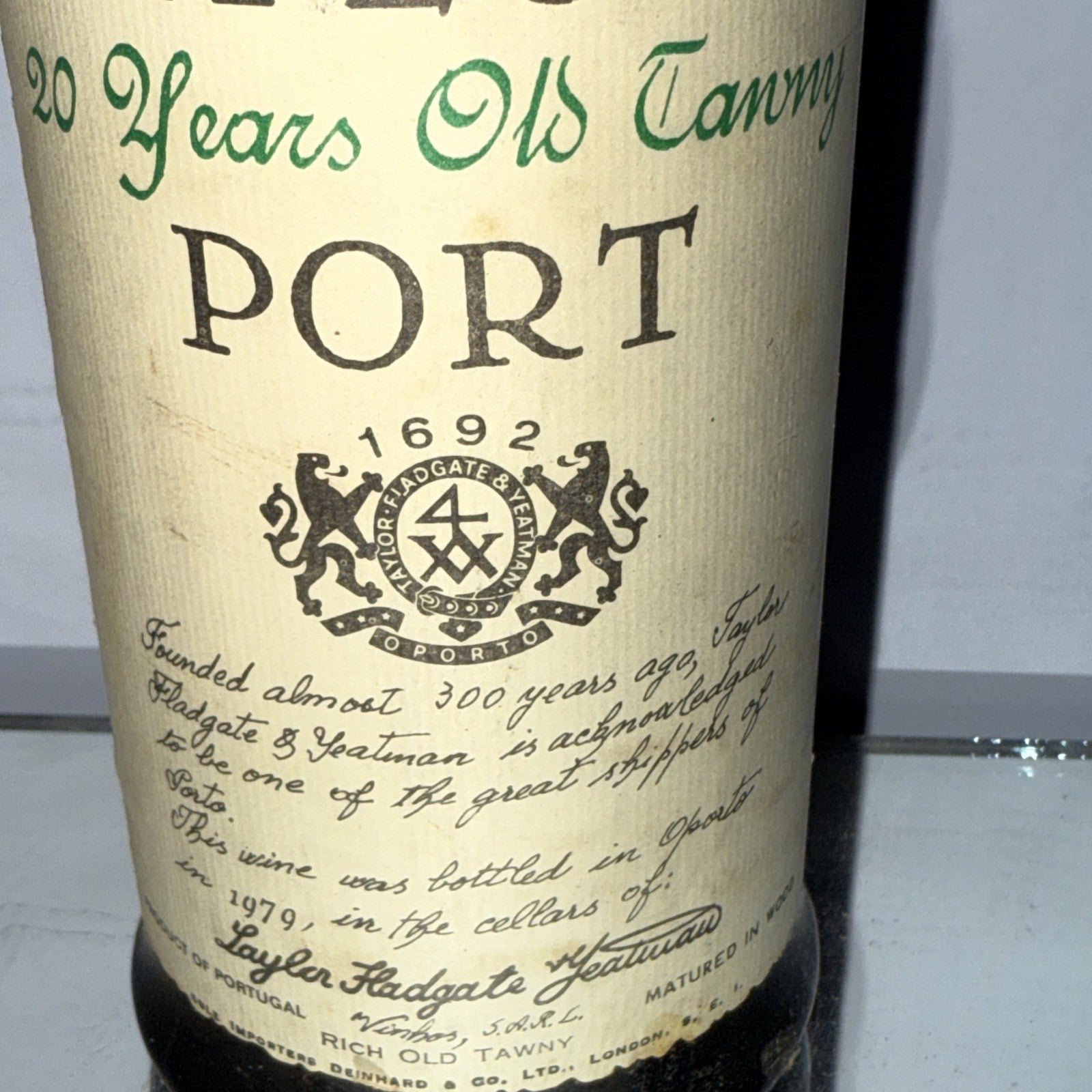 Taylor's 20 Year Old Vintage Port Bottled 1979