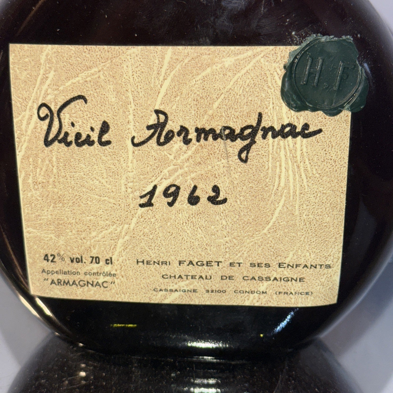 1962 Vieil Armagnac from Château de Cassaigne Henri Faget et ses Enfants