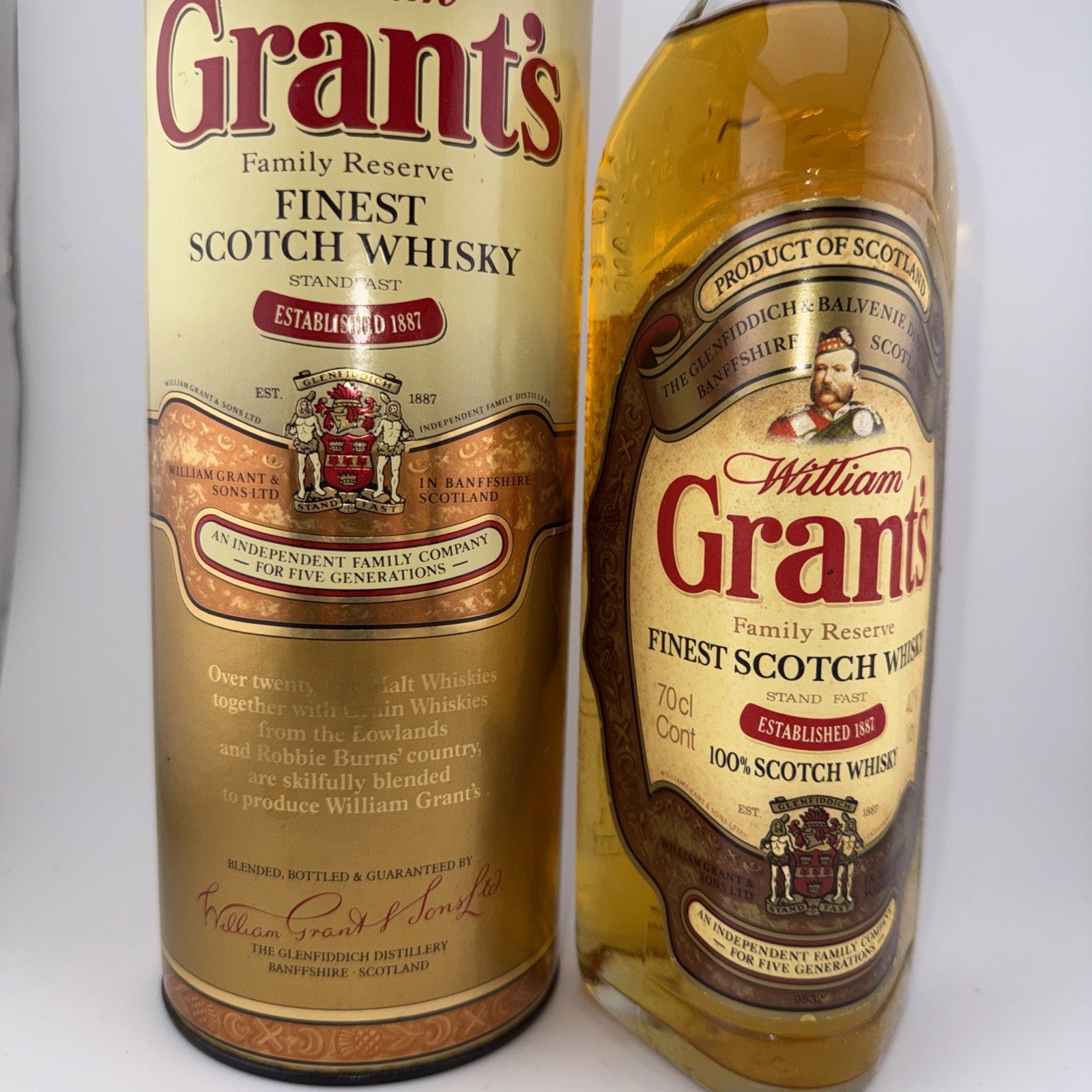 Grants Blended Scotch whisky 700 Ml Tin Boxed 1990s