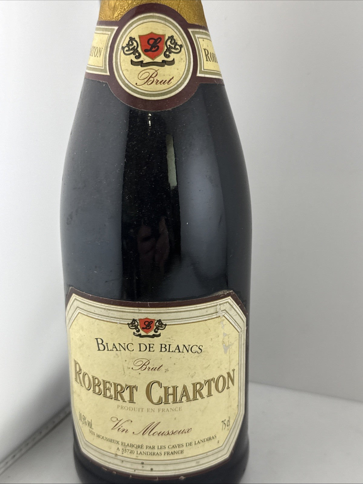 Robert Charton Blanc de Blancs Brut Sparkling Wine 75cl 1970s Display Only